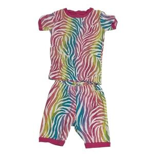 🩵2/$20 — Hatley Colorful Zebra Print Kids Pajamas 5T
